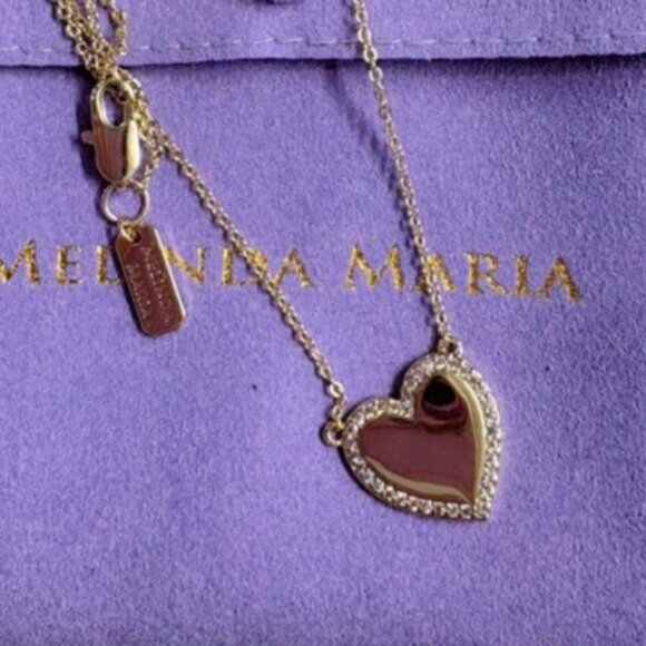 Melinda Maria You Have My Heart Pavé Necklace NWT Melinda Maria - Picture 1 of 3